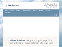 Tablet Screenshot of bethanybaptistchurch.ca