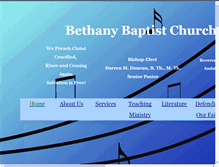 Tablet Screenshot of bethanybaptistchurch.org